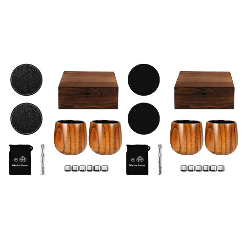 Multiple Purpose barwares Set With-Corded leather pad 1