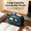 (Peacock Blue) 3-Layer Canvas Pencil Case, Durable & Stylish 3