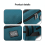 (Peacock Blue) 3-Layer Canvas Pencil Case, Durable & Stylish 4