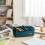 (Peacock Blue) 3-Layer Canvas Pencil Case, Durable & Stylish 5