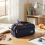 (Blue) 3-Layer Canvas Pencil Case, Durable & Stylish 6