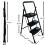 Birchtree BIRCHTREE Non-Slip 3 Steps Steel Folding Ladder 2