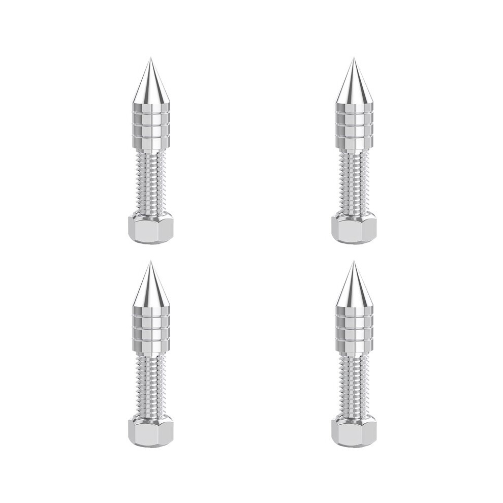 4 Pcs Stainless Steel Speaker Spikes Hifi Audio Amp Subwoofer Isolation Stand Foot Cone Adjustable Height M6 6033441868186