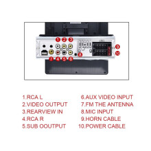 Single Din Car Radio Carplay Android Auto 9.5 Inch Touch Screen Car Stereo with Mirror Link FM USB