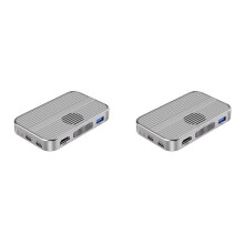 2X Magnetic M.2 NVMe SSD Enclosure 10Gbps USB C Docking Station with Cooling Fan -Compatible 4K60HZ /TF PD 100W