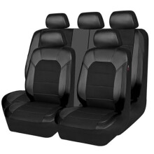 Leather Car Seat Covers Full Set for Subaru Outback 2014‑2019, All‑Season Waterproof Non‑Slip Design, Black