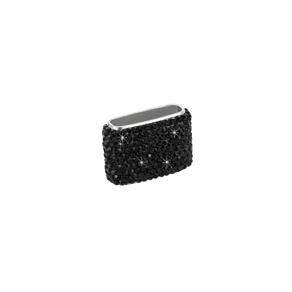 Bling Car Sunglasses Holder Rhinestone Sun Visor Glasses Clip With Scratch Lens Protection Black 9092120240436