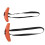 2PCS Orange Silicone Nylon Horn Shaped Pull Up Handles for Gym Workout 4