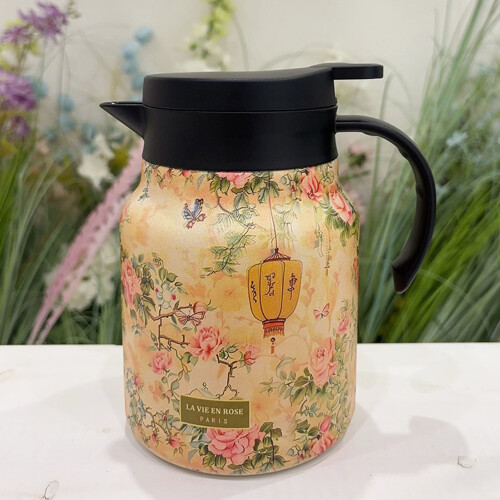 (Yellow) Large Tea Kettle with Strainer for Coffee & Tea 1