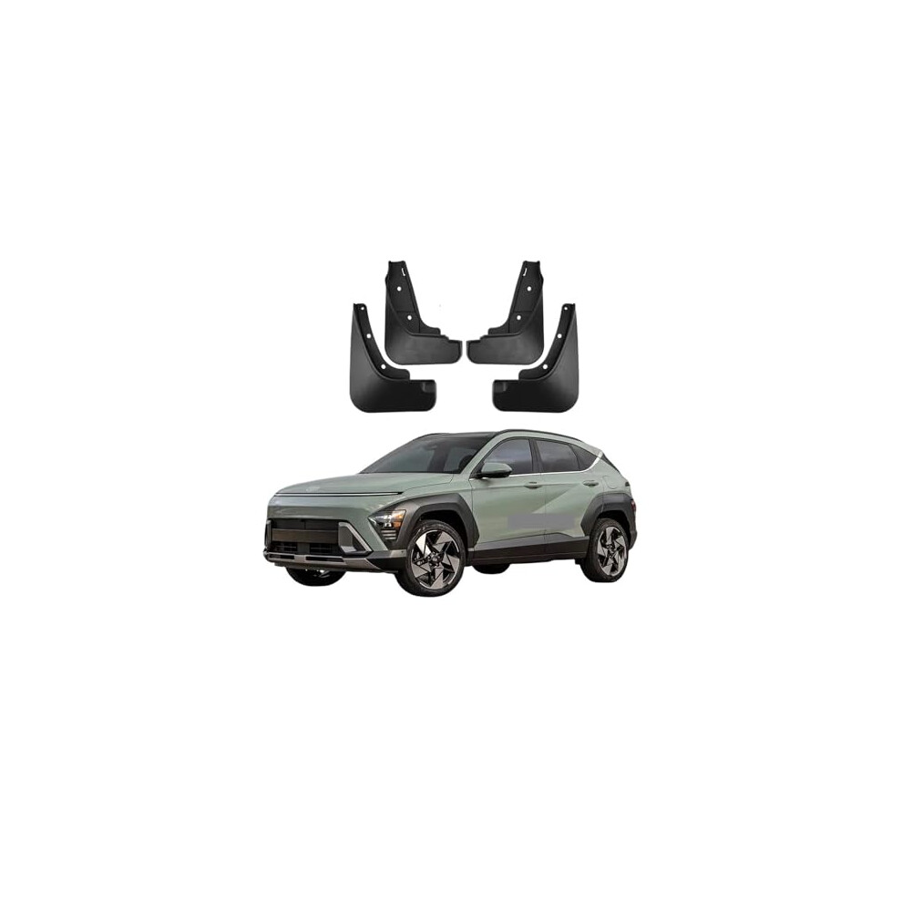 4Pcs Mud Flaps For Hyundai Kona 2024 Hybrid Front And Rear Splash Guards Allweather Protection 9330225065258