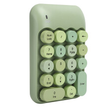 Wireless Mechanical Numeric Keypad, 18 Keys, Green, 10m Range