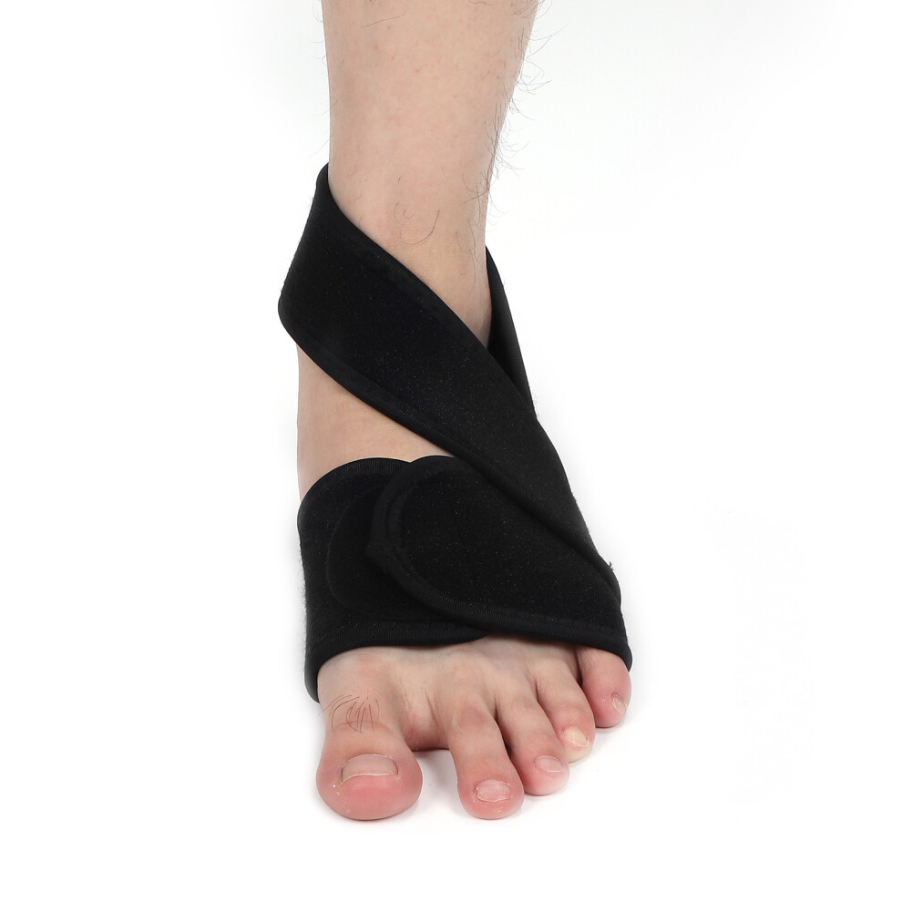 Elastic Soft Foot Drop Brace Adjustable Varus Valgus Correction Belt for Left Foot