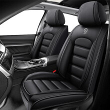 Leather Car Seat Covers for Subaru Solterra 20232024, Waterproof NonSlip Front Protectors, Airbag Safe, Easy Clean, Black 2Pcs
