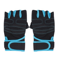 Halbfinger-Fitness-Handschuhe aus Gummi, rutschfest, Handgelenkstütze, Größe M
