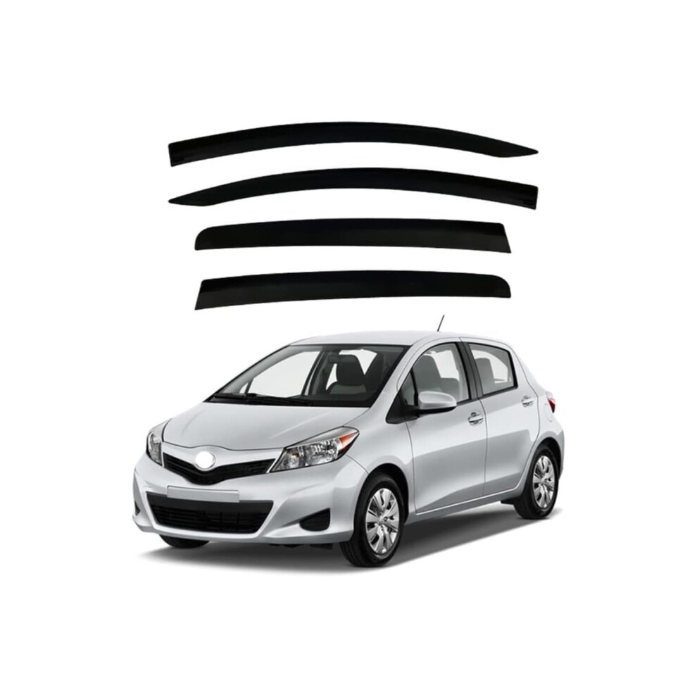 Car Wind Deflectors For Toyota Vitz 20112020, Window Visor Rain Guards Set, Uv Resistant, Easy Clip Install 9092120240764