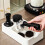 Three-Piece Storage Base Multifunctional Household Coffee Tamper Knocking Box Italian Powder Distributor White 6