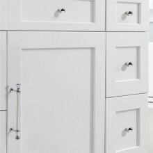 Vintage Messing-Schrankgriff, Verchromter Silberner Schubladenknopf für Kleiderschrank und Kommode, Einlochig