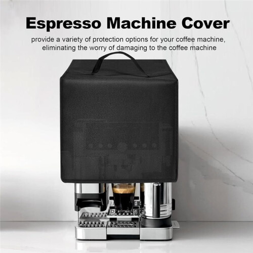 Espresso Machine Dust Cover Waterproof Antistatic Nylon Coffee Maker Lid Case, Black 1