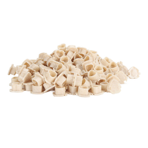 200PCS Heart-Shaped Tattoo Ink Cups, Thick Wheat Straw, With Base 2