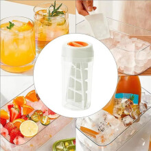 Food Grade Ice Block Tray with 8 Compartments, Portable Ice Molds for Kitchen & Refrigerator Accessories Green
