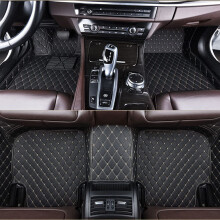 Custom Fit Leather Waterproof Floor Mats for Mazda 6 20062017, All Weather Antislip Full Coverage Liners Black Beige