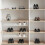 Adjustable Metal Scalable Shoe Rack Organizer for Entryway, Dorm, Garage - Expandable Storage Black 1