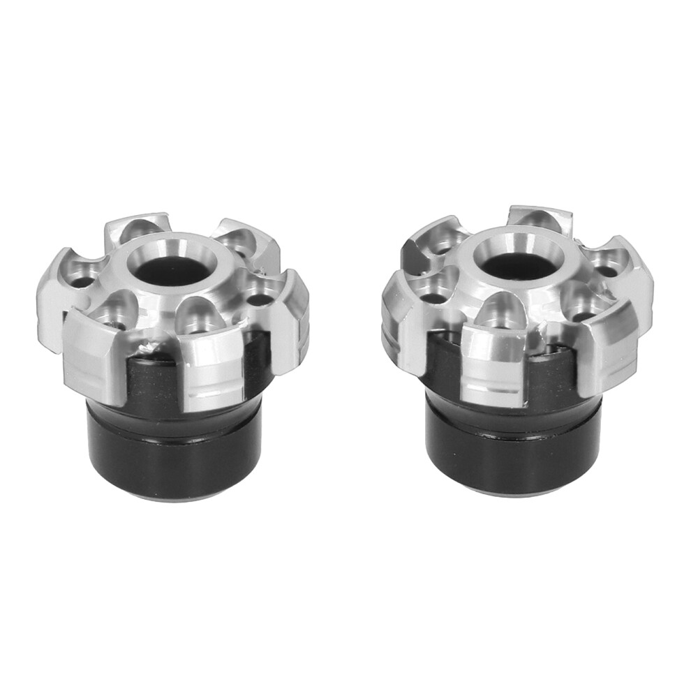 2Pcs Cnc Aluminium Alloy Motorcycle Fork Frame Sliders Â Universal Pack Silver 8761391220164