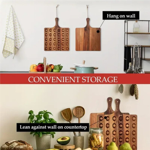 Solid Wood Egg Rack with Handle, Multi-Grid Kitchen Storage Display Tray 1
