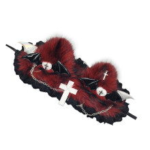 Unique Cats Ear Hairband Women Girl Decorative Anime-yabi red