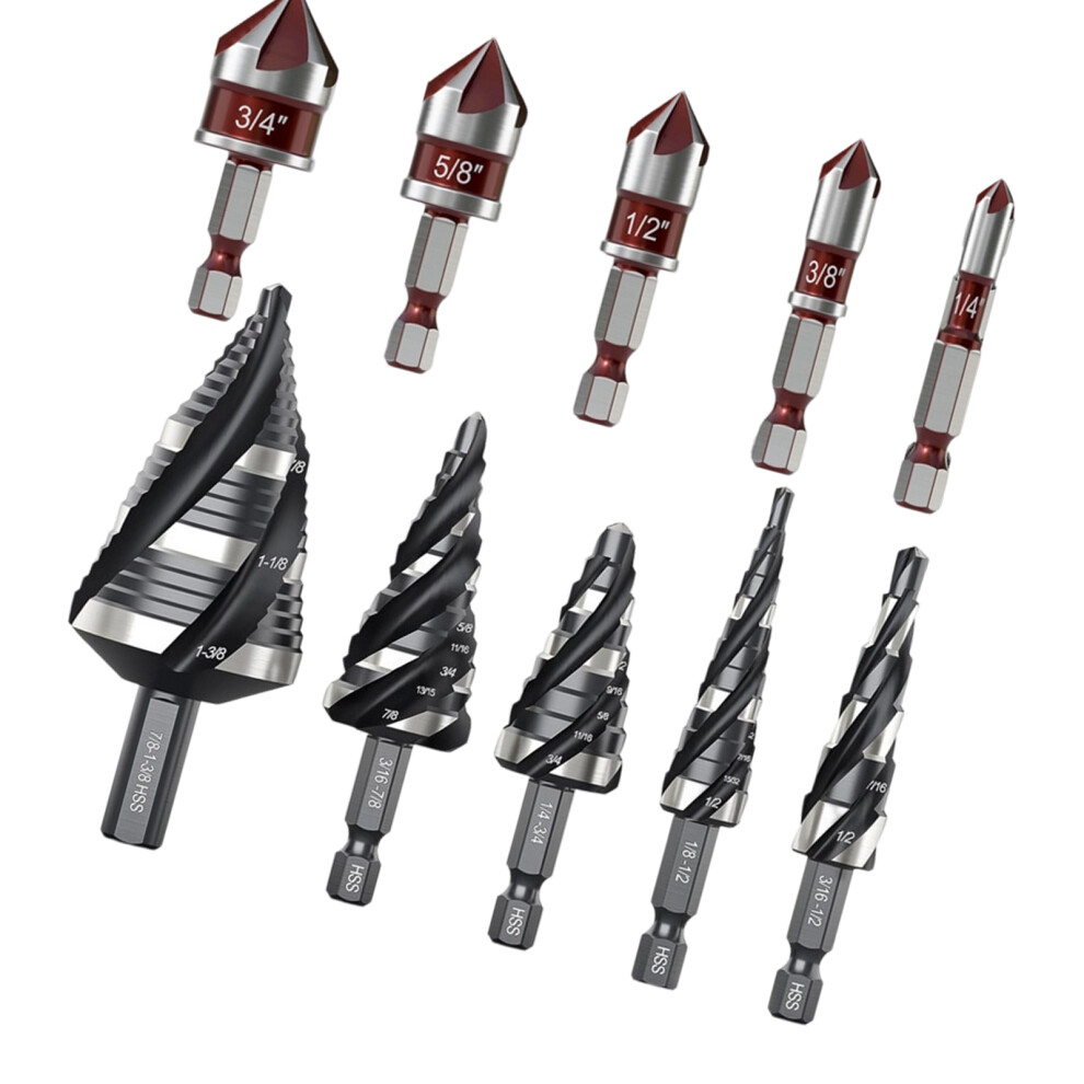 Multi Size Tapered Countersink Bit Set Excellent For Woodworking 7754002411540