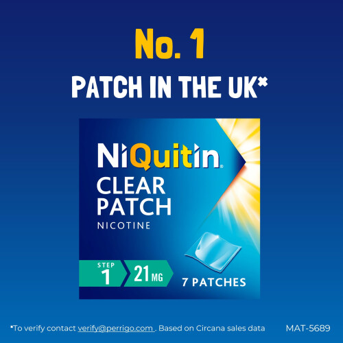 NiQuitin Niquitin Clear Patch Step 1 21mg - 7 Patches 2