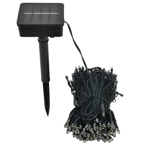 Solar Light String 200 LEDs, Waterproof, 22m, Warm White 1