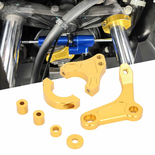 Adjustable Aluminum Motorcycle Steering Damper Bracket for XMAX300 2014-2017 Gold 1