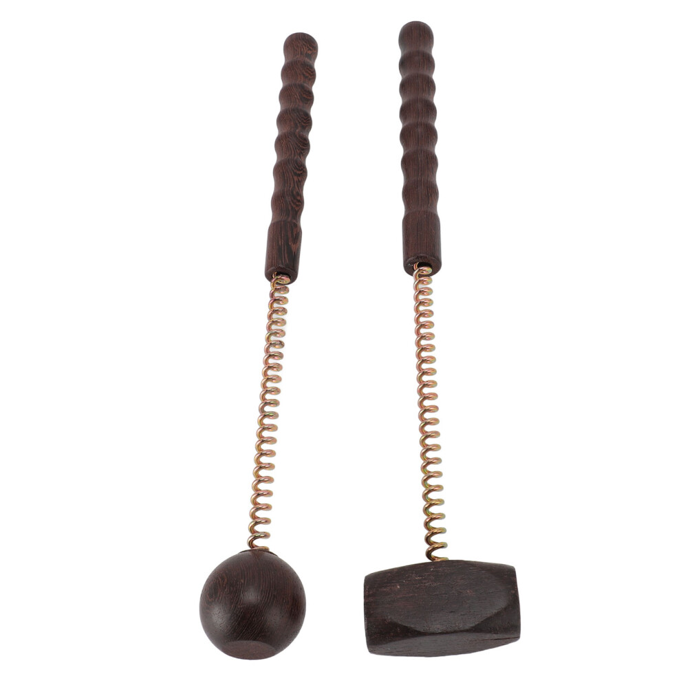 Percussion Massage Ball Hammer Set â 35cm Wood & Iron Sore Muscle Relief