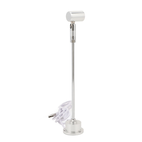 Aluminum USB LED Standing Cabinet Spotlight 1W Adjustable Head