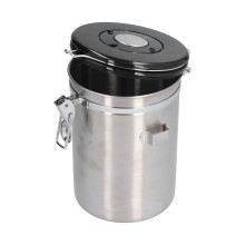 Stainless Steel Coffee Canister with Calendar Wheel, 1.8L, Silver