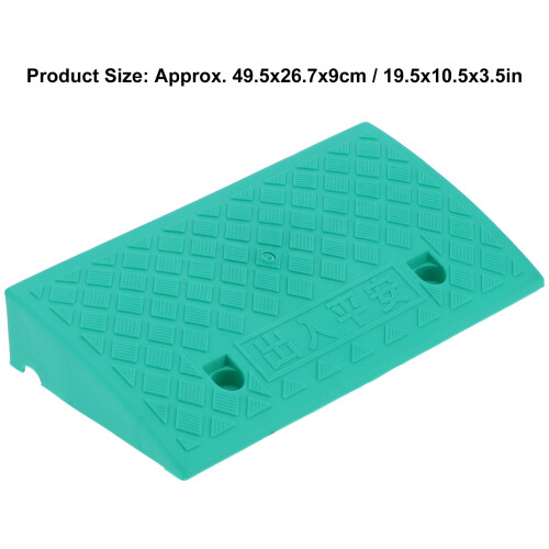 Green Curb Ramp 9cm Thick Portable