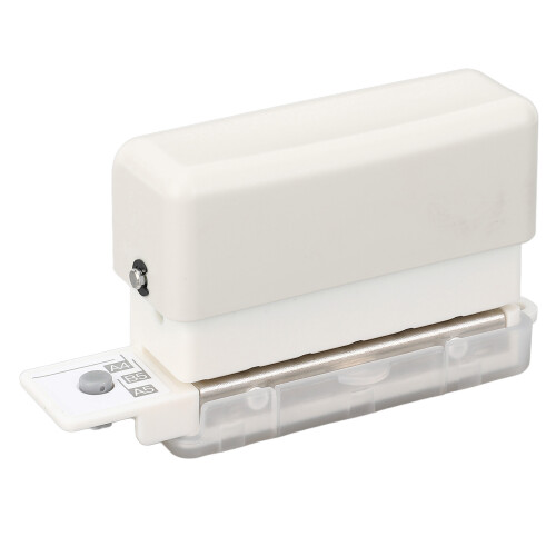 White ABS Portable 6 Holes Paper Puncher, Punches 2 Sheets 2
