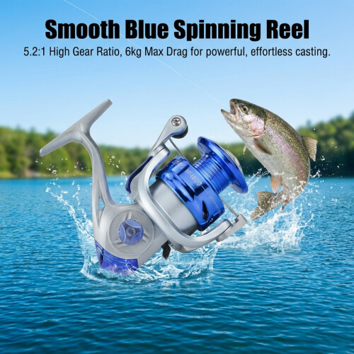 (NF6000) Saltwater Spinning Reel - Metal Core 1