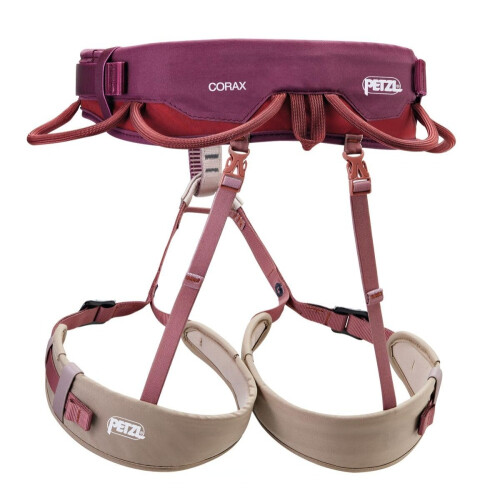 PETZL Corax Climbing Harness - Dark Red, Size 2 1