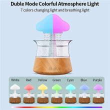 Rain Humidifier Diffuser with 7 Colors Night Lights, Essential Oil Aroma Therapy Diffuser with Remote Control