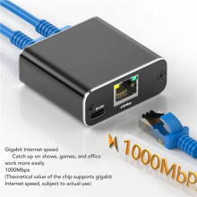 5X Répartiteur Gigabit Ethernet 1 Entrée 2 Sorties 1000 Mbps Connecteur de Câble D'Extension Réseau RJ45 Haute Vitesse Cat5/5e/6/7/8 Splitte