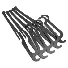 Portable Plastic Clothes Rack Hanger Organizer, 43.5x11.5cm, Black