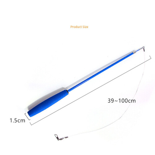 (Blue) Retractable Dog Teaser Toy for Active Pets 2