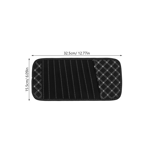 Car Visor Organizer with Scratch Resistant Lining, Multifunction CD DVD Visor Holder for Easy Access Storage 1