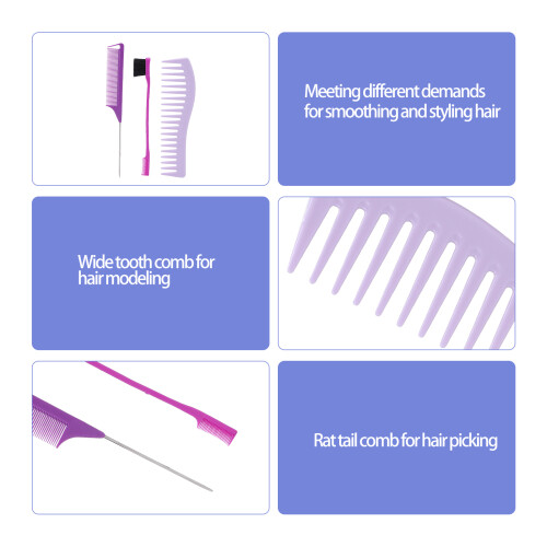 Haarfärbepinsel Bürsten-Set – ABS, 18x2,5 cm, 23,7x2,8 cm 2