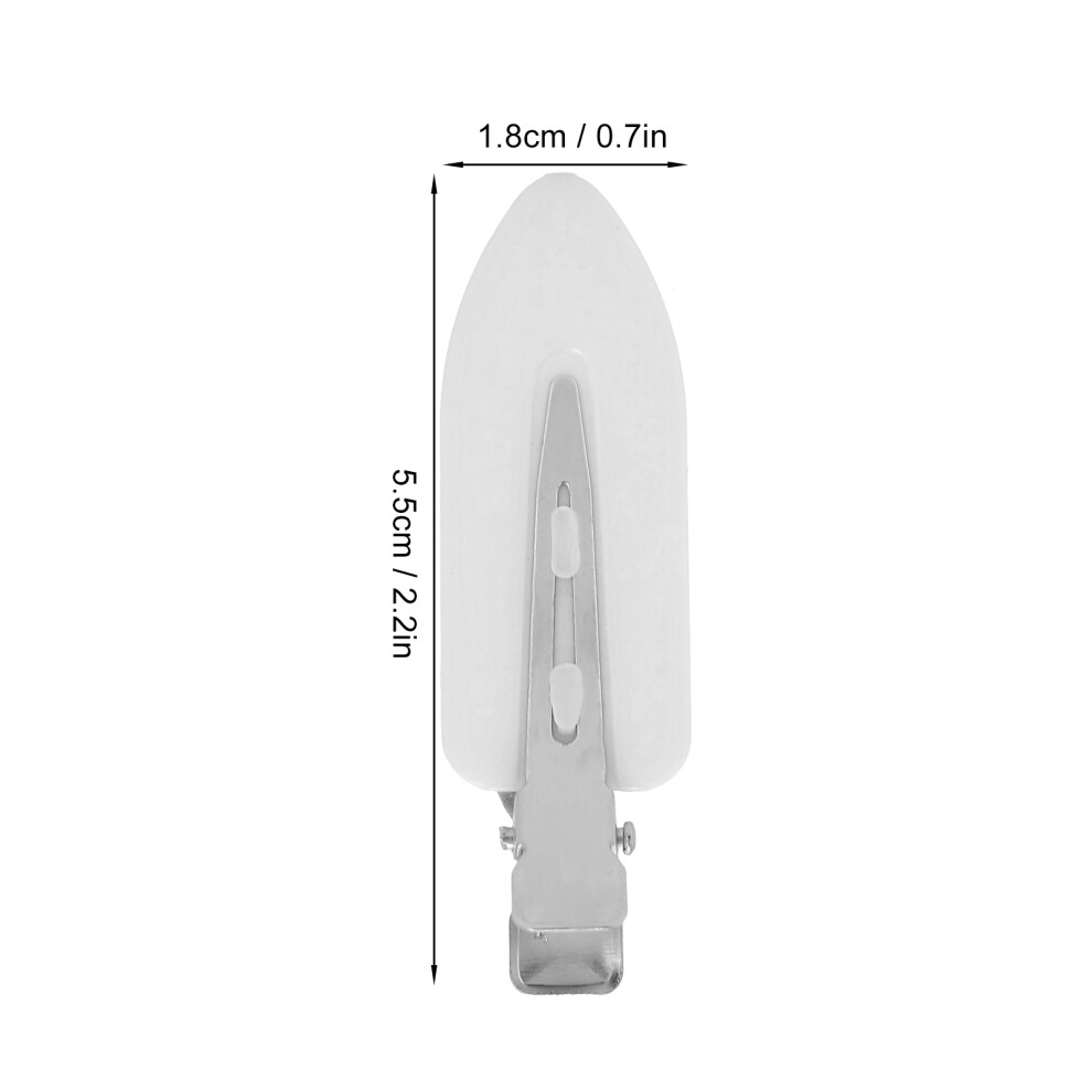 4 Pcs No Crease Hair Clips, White
