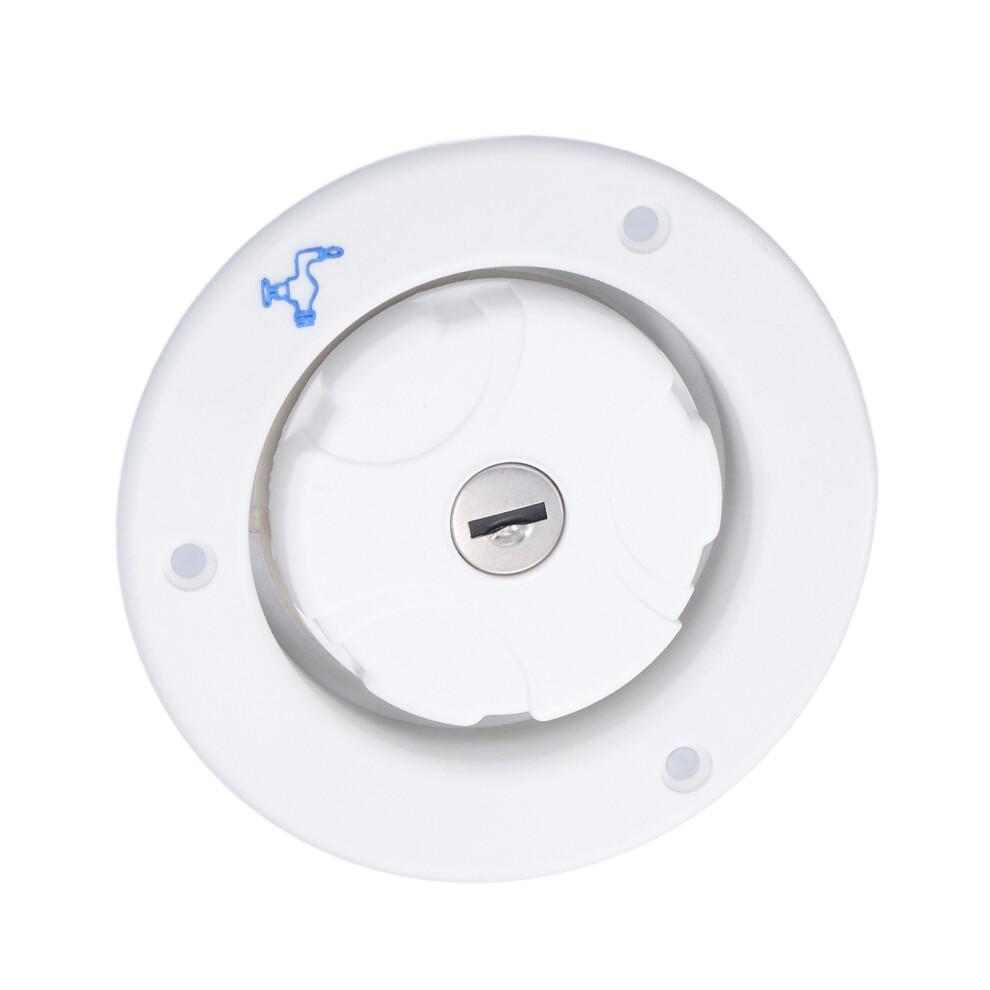 Pp Water Fill Inlet For Rv Motorhome Trailer, 78Mm Opening White 9341391226794