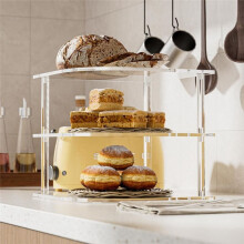 3-Tier Corner Shelf Counter and Cabinet Organizer -Acrylic - Plates, Dishes, Cabinet & Pantry Organizer