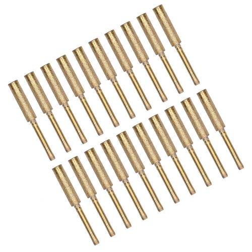 20Pcs Chainsaw Tool Kit Gold Burr Grinding Head 5.5mm Rustproof & Sharpener